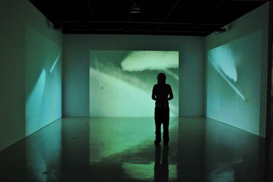 installation view seize the sky - sisters of the red star